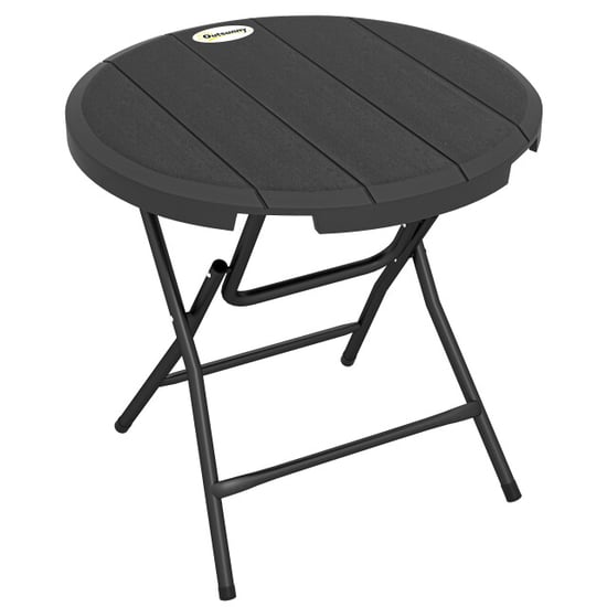 4goodz Bijzettafel opvouwbaar kunststof 80 cm rond - - Image 1