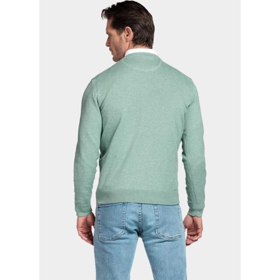 Bos Bright Blue Pullover heren cotton regular fit 618200cct-13/725 - Image 3