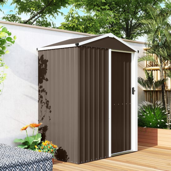 4goodz Tuinschuur metaal afsluitbare schuifdeur -136x87x179 cm - - Image 2