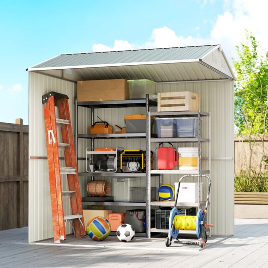 4goodz Metalen tuinschuur hoog en afsluitbaar 209x177x236 cm - - Image 4