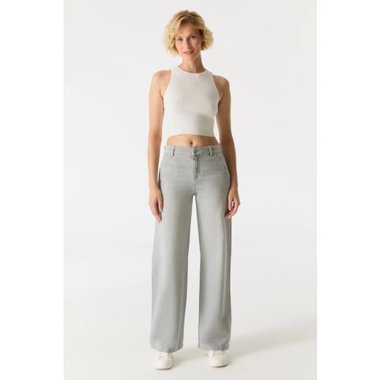 Cup of Joe Maxine wide leg jeans light grey - Image 2