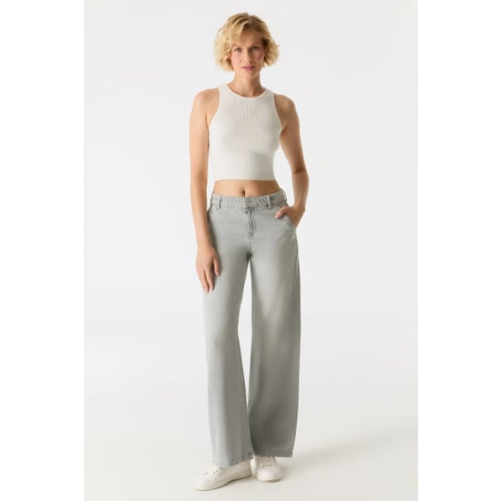 Cup of Joe Maxine wide leg jeans light grey - Image 5