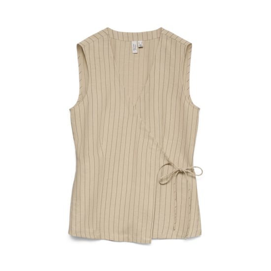 Vero Moda vmkiara s/l wrap top wvn btq 10344222 oatmeal - Image 1