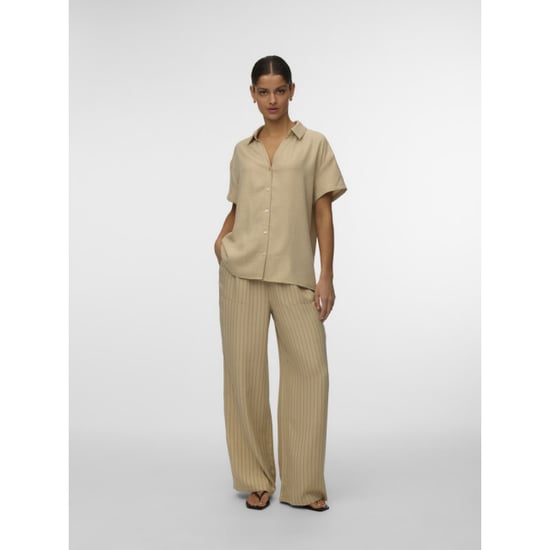 Vero Moda vmmelaney queeny ss shirt wvn 10325866 overcast - Image 2