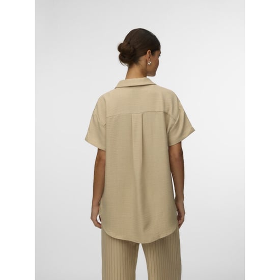 Vero Moda vmmelaney queeny ss shirt wvn 10325866 overcast - Image 5