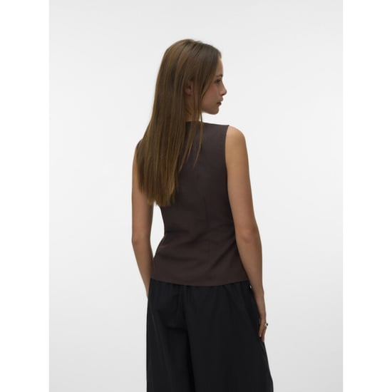 Vero Moda vmselma waistcoat wvn noos 10345675 chocolate torte - Image 4