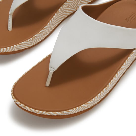 FitFlop Lulu lux graphic-weave leather toe-post sandals - Image 5