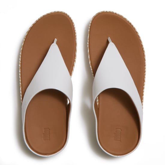 FitFlop Lulu lux graphic-weave leather toe-post sandals - Image 6