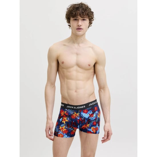 Jack & Jones Heren boxershorts effen trunks jacozzie 5-pack donkerblauw/zwart gebloemd/effen - Image 2
