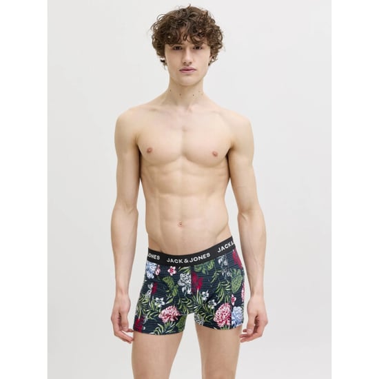 Jack & Jones Heren boxershorts effen trunks jacozzie 5-pack donkerblauw/zwart gebloemd/effen - Image 4