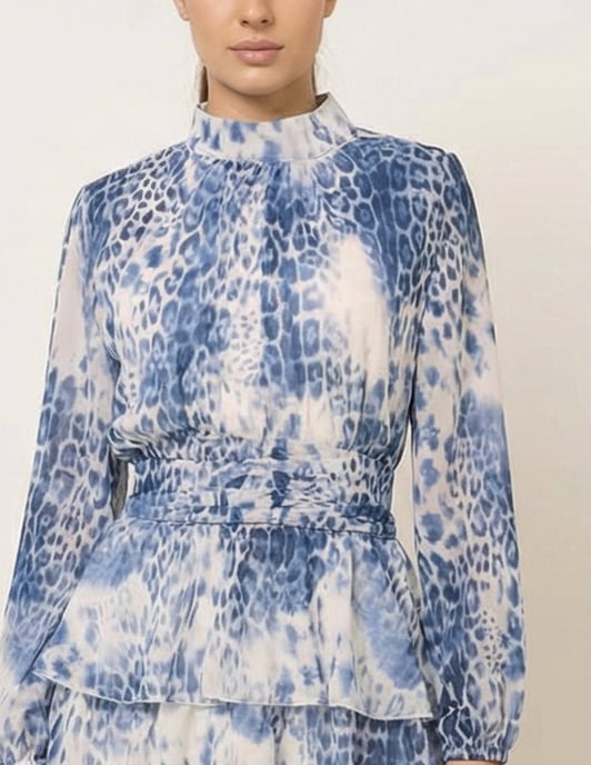 Animal Print Layered Dress - Image 3