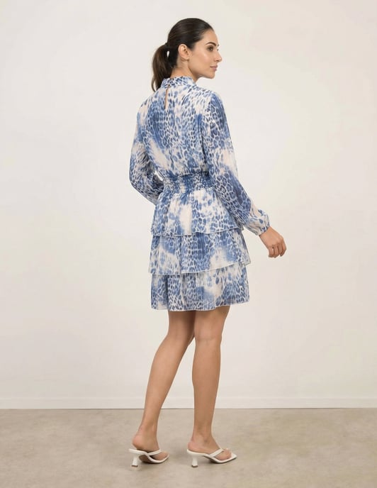 Animal Print Layered Dress - Image 4