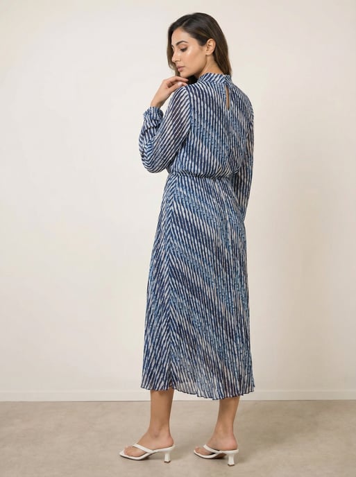 High Neck Bubble Print Dress - Image 4
