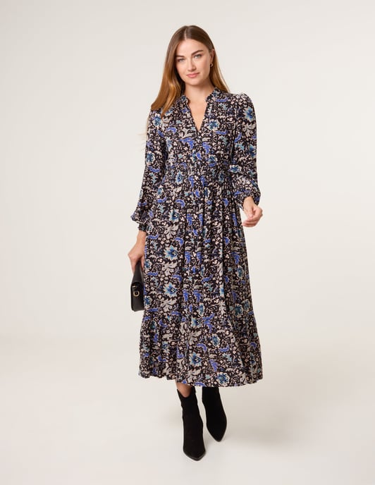 Paisley Shirred Waist Shirt Dress - Image 4