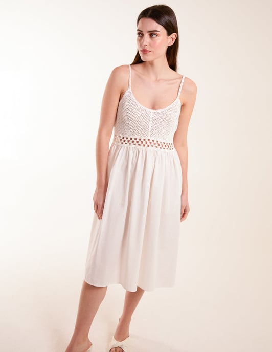 Crochet Strap Midi Cami Dress - Image 1