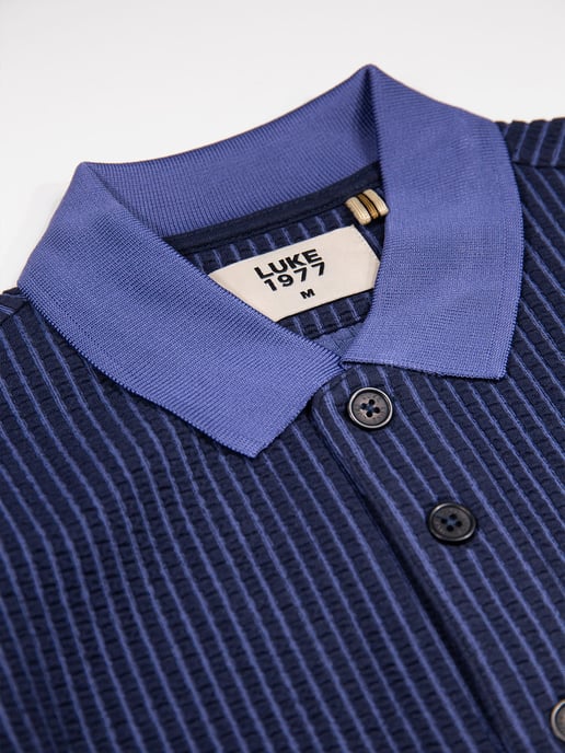 Luke 1977 Men's Matagalpa Polo in Dark Navy - Image 6