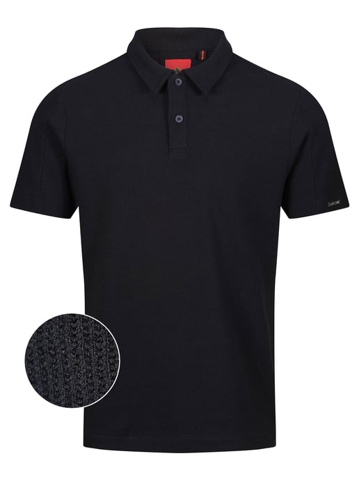 Luke 1977 Men's Fuego Polo in Black - Image 1