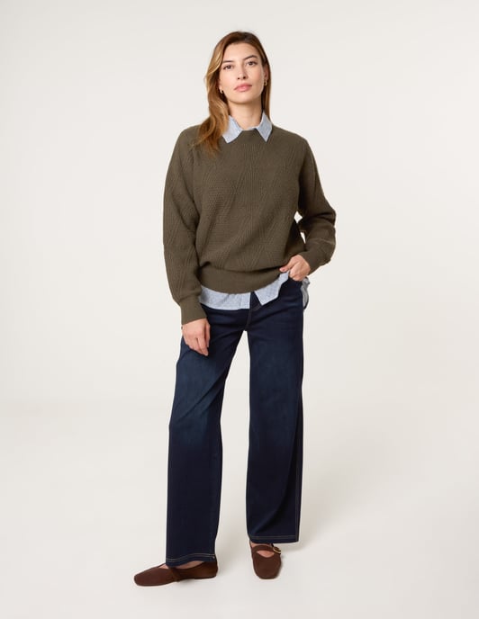 Argyle Texture Knit Jumper - Image 2