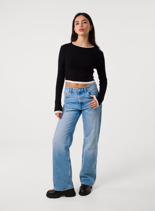 Contrast Knitted Jumper - Image 2