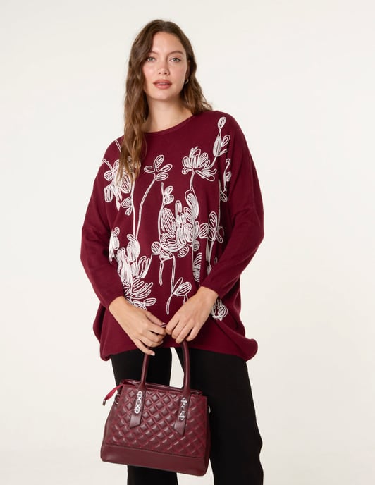 Embroidered Round Neck Jumper - Image 2