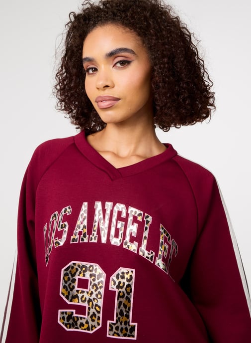Metallic Leopard Long Sleeve Sports Jersey - Image 3