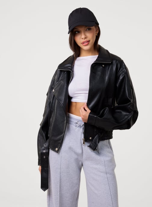 Oversized PU Leather Jacket - Image 2