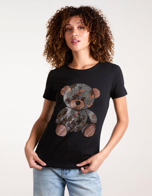 Diamante Teddy Bear T-shirt - Image 1