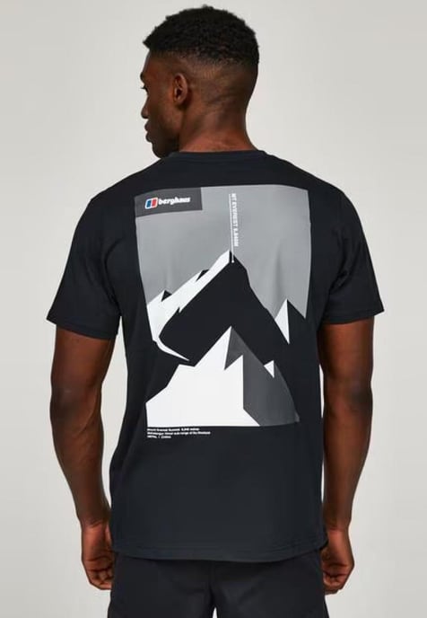 Berghaus Everest Mountain Ridge T-Shirt in Black - Image 3