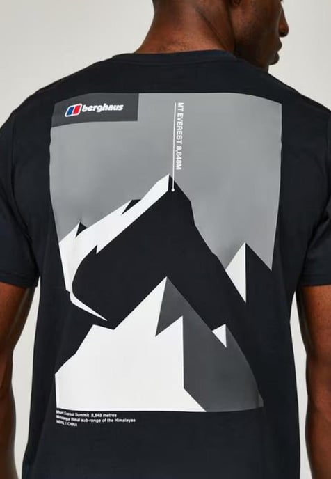 Berghaus Everest Mountain Ridge T-Shirt in Black - Image 4