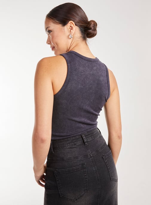 Washed Active Rib Vest - Image 4