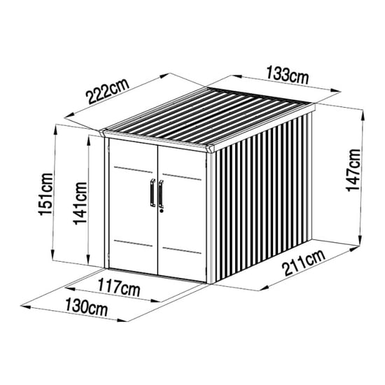 Westmann Velos 2 fietsenberging zonder bodem 222x131x151 cm - - Image 5