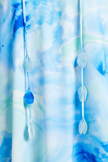 Abstract Tie Smock Dress - Image 5