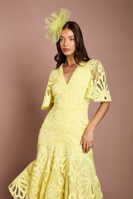 Placement Lace Hanky Hem Dress - Image 2