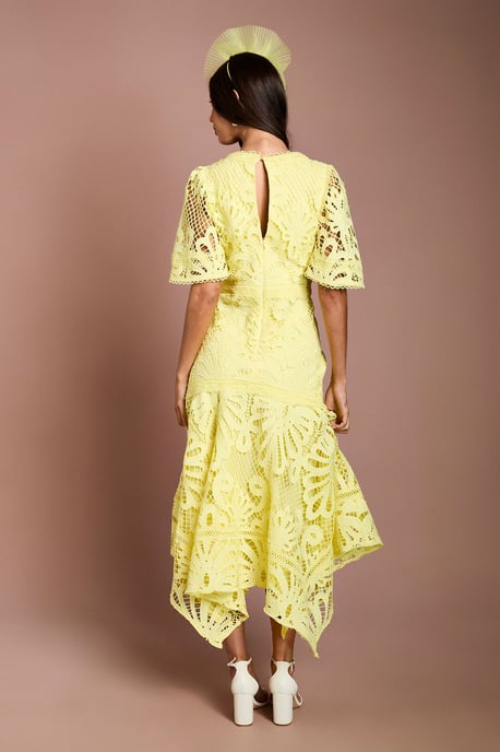Placement Lace Hanky Hem Dress - Image 3