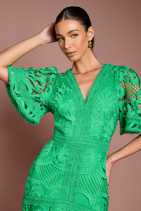 Placement Lace Hanky Hem Dress - Image 4