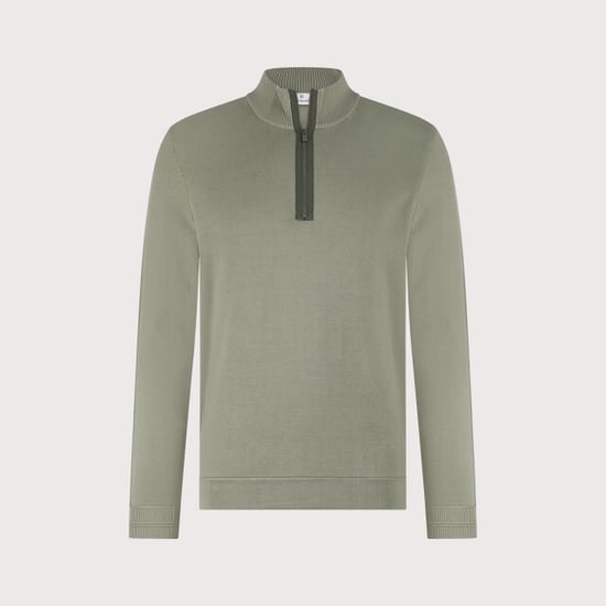 Blue Industry De half-zip pullover met ribkraag | - Image 1
