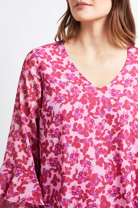 Floral Flute Sleeve Top - Image 5