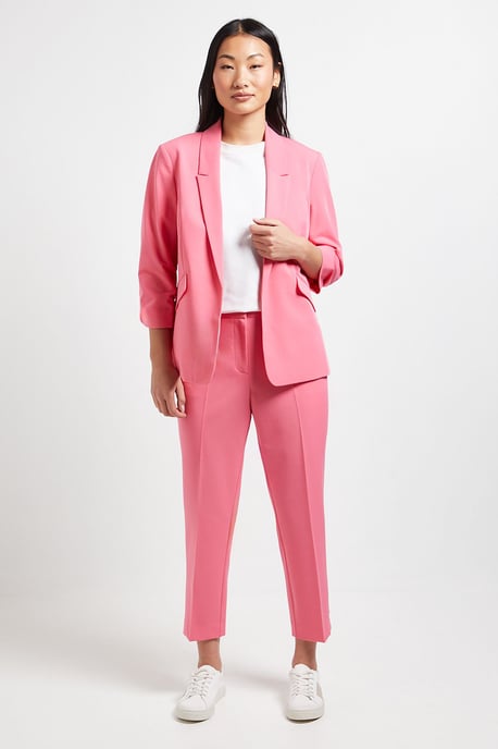 Petite Ruched Sleeve Blazer - Image 2