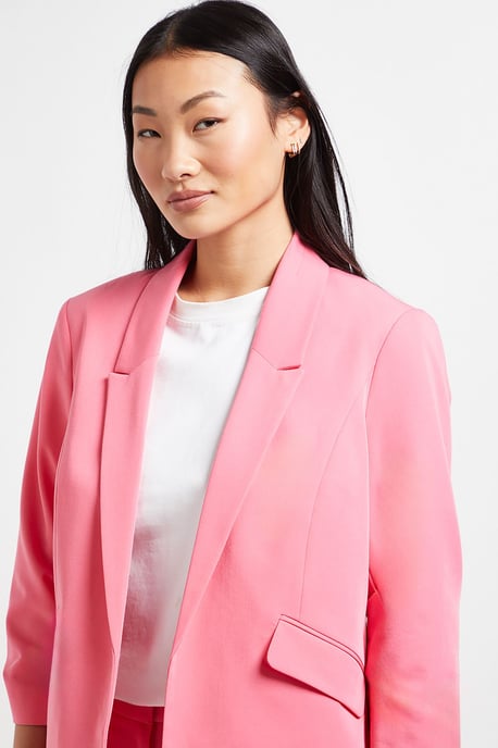 Petite Ruched Sleeve Blazer - Image 4