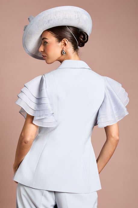 Lisa Tan Frill Sleeve Statement Blazer - Image 3
