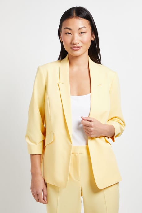 Petite Ruched Sleeve Blazer - Image 1