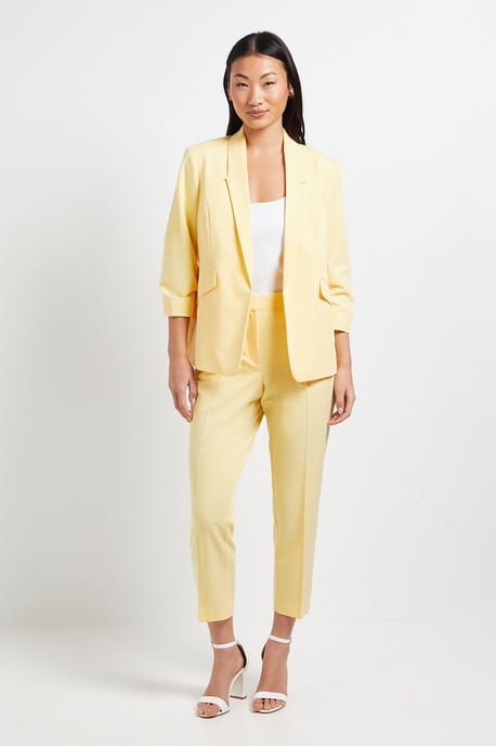 Petite Ruched Sleeve Blazer - Image 2