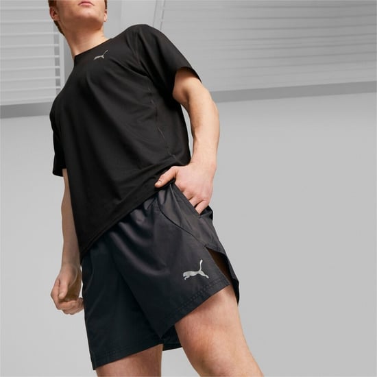 Mens Running Shorts Training Short in Black - Image 3