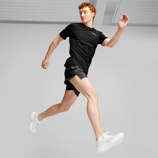 Mens Running Shorts Training Short in Black - Image 5