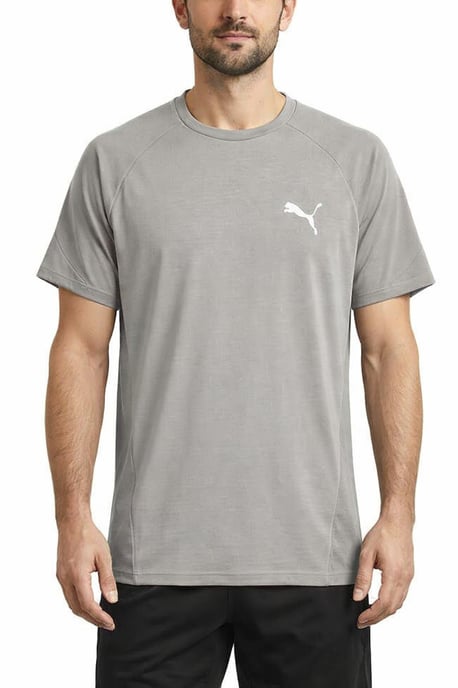 Mens Evostripe Drycell T Shirt in Grey - Image 5