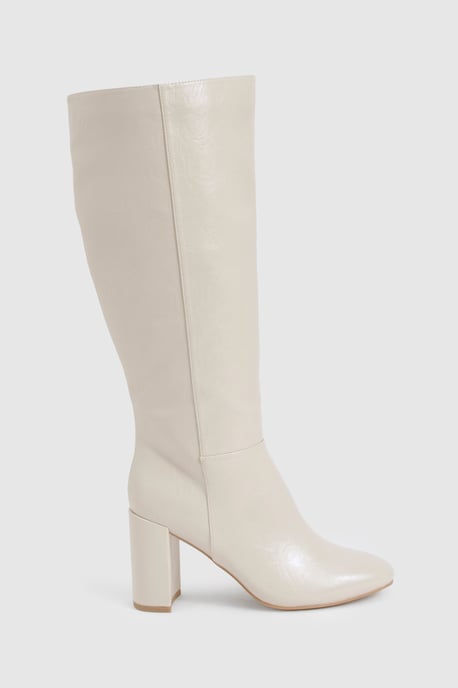 Wide Fit Block Heel Knee High Boots - Image 3
