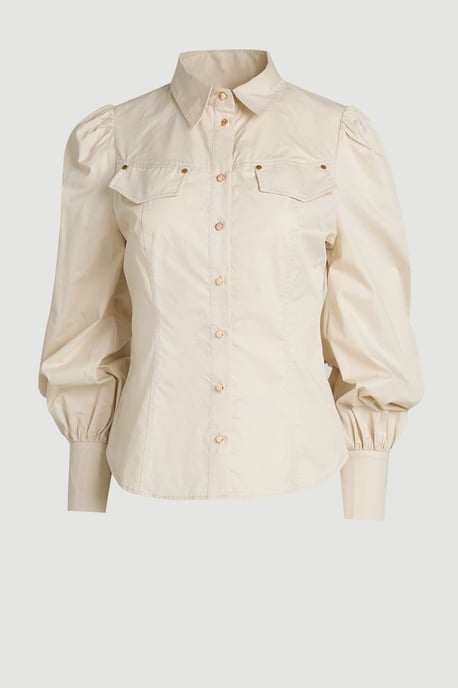 Cotton Sateen Pocket Detail Woven Shirt - Image 2