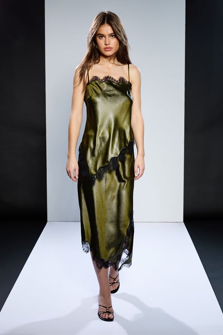 Runway 1.8.1.8 Pu Satin Slip Skirt - Image 1