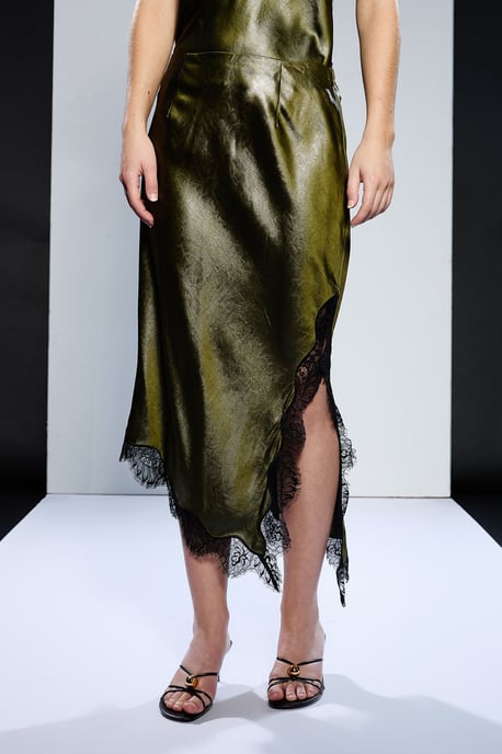 Runway 1.8.1.8 Pu Satin Slip Skirt - Image 2