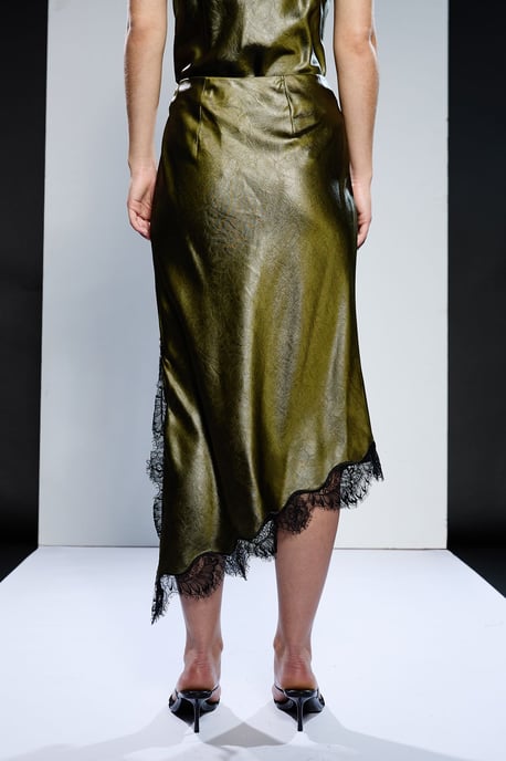 Runway 1.8.1.8 Pu Satin Slip Skirt - Image 3